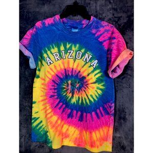 Unisex Tie-Dyed Hippie Swirl Arizona T-Shirt Size Adult Medium